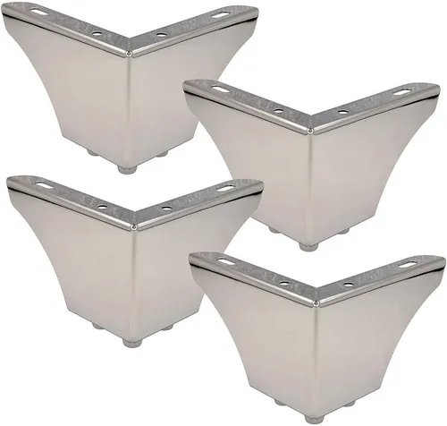 WAGNER design yourself SOFA WINGS Möbelfuß 4er Set - verchromter Stahl für Palettenmöbel - Möbelfüße aus verchromtem Stahl, ideal für Palettenmöbel im Landhausstil. Mit bodenschonenden Noppenfüßen für kratzfreies Bewegen und einfacher Montage.