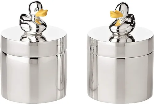 EDZARD Zahndose 2er Set Ente in silber von Edzard