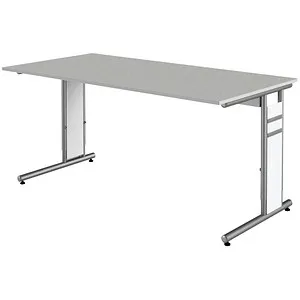Kerkmann Priola höhenverstellbarer Schreibtisch lichtgrau von Kerkmann