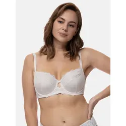 Ungepolsterter Spitzen-BH mit verstellbaren Trägern - Funktionsunterwäsche mit eleganter Bandspitze, verstellbaren Trägern und U-förmigen Rückenflügeln für optimalen Tragekomfort und perfekten Halt.