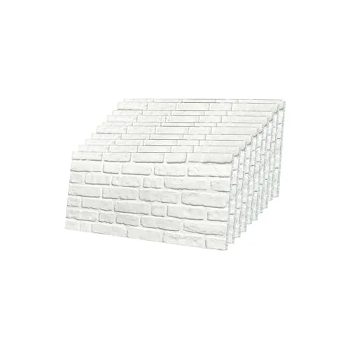 IZODEKOR 3D Wandpaneele Steinoptik - 10 Stück für Küche, Bad & Wohnzimmer - Hochwertige 3D-Wandpaneele in Steinoptik, ideal für Feuchträume. Einfache Installation ohne Werkzeug, elegante Optik und hervorragende Dämmung für ein stilvolles Ambiente.