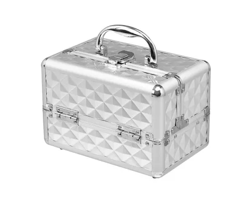 COSTWAY Beauty Case Schminkkoffer - Reisetaschen mit 2 ausziehbaren Tabletts für optimalen Stauraum und Ordnung, ideal für Kosmetik und Beauty-Accessoires.