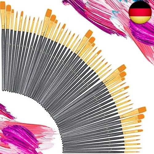 Malerpinsel-Set, Premium-Nylonhaarbürsten für Acryl-, Öl-, Aquarellmalerei, Kü