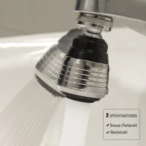 Wassersparer Perlator Strahlregler Schwenkbrause MischdüseWasserhahnaufsatz kurz