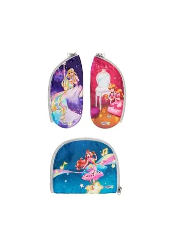 ergobag Zippies-Set Prinzessin, 3-teilig - Verwandle deinen ergobag mit diesem farbenfrohen 3-teiligen Zippies-Set! Einfach per Reißverschluss anbringbar, bringt es frischen Wind in den Schulranzen und macht ihn zum Hingucker!