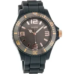 Oozoo Armbanduhr grau Silikon Vintage Series Damen-Herren Analog-Quarzuhr UOC4370A - Grau