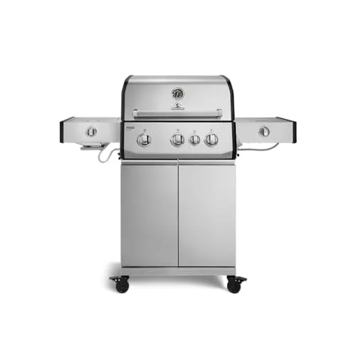 BURNHARD® Gasgrill FRED Deluxe+ mit 3 Brennern - Kraftvoller Gasgrill mit 3 Premium-Gussbrennern für gleichmäßige Hitzeverteilung. Das integrierte Seitenkochfeld ermöglicht vielseitige Zubereitung und macht jedes BBQ zum Erlebnis. Ideal für gesellige Grillabende.