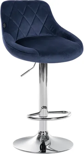 furnicato Barhocker Lazio Samt Blau (1 St)