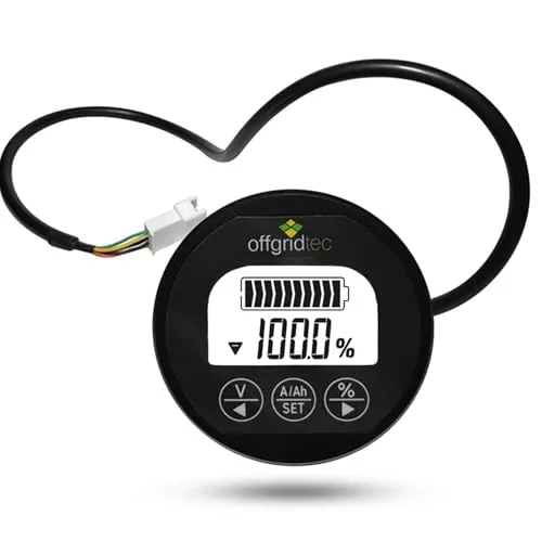 Offgridtec Shunt 350A Batteriemonitor - Strommessgerät für präzise Echtzeitüberwachung von Spannung und Stromstärke, ideal für Autos, Solaranlagen und Boote – mit Speicherfunktion für Daten bei Stromausfällen.