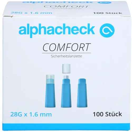ALPHACHECK comfort Sicherheitslanzett.28 Gx1,6 mm 100 St