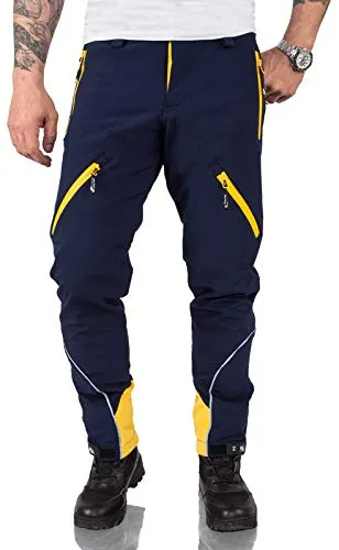 Rock Creek Herren Softshell Hose Cargohose Outdoorhose Wanderhose Herrenhose Wasserdicht Skihose Arbeitshose Winterhose Trekkinghose H-233 Navy M