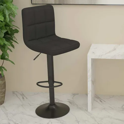 The Living Store Barhocker Schwarz Stoff