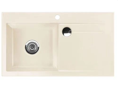 Systemceram Stema 90 Magnolie Keramikspüle Handbetätigung von systemceram