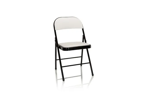 hjh OFFICE 803001 Klappstuhl TUDELA gepolstert in Weiß in weiß von hjh Office