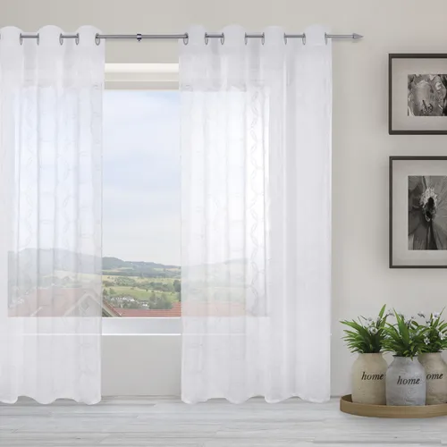 decolife Gardine Vilda, Ösen in weiß von Decolife