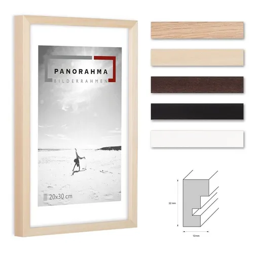 Panorahma Bilderrahmen Holz Bilderrahmen modern in fünf verschiedenen Farben mit Normalglas, für 1 Bilder, 1 Rahmen, Fotorahmen