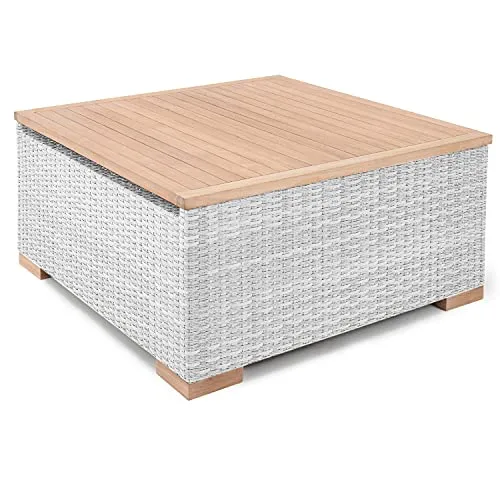 Garland Loungetisch Havanna Beistelltisch 95x92x42,5 cm in weiß von Garland