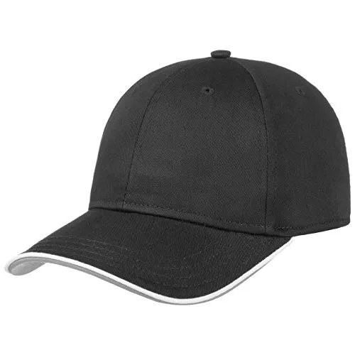 Hutshopping Zoom Piping Sandwich Basecap Cap Baseballcap Curved Brim Kappe Käppi Baseballkappe (One Size - schwarz)