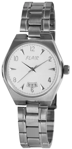 Flair Herrenuhr Edelstahlarmband 5 bar - Elegante Herrenarmbanduhr mit präzisem Quarzuhrwerk und robustem Edelstahlarmband. Wasserdicht bis 5 bar, ideal für den täglichen Gebrauch und besondere Anlässe.