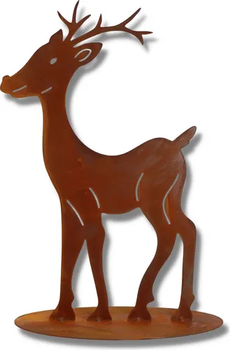 Produktbild Rostikal Edelrost Gartendeko Rentier 40 cm – Charmante Deko für Garten und Zimmer
