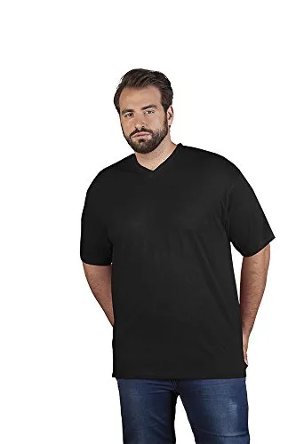 Premium V-Ausschnitt T-Shirt Plus Size Herren, Schwarz, 5XL