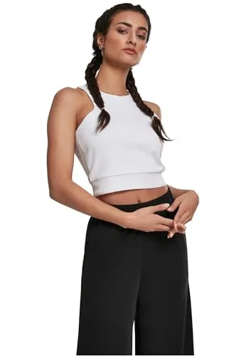 Urban Classics Damen Ladies Squared Short Top Sport Tank Top, per Pack Weiß (White 00220), X-Small (Herstellergröße: XS)