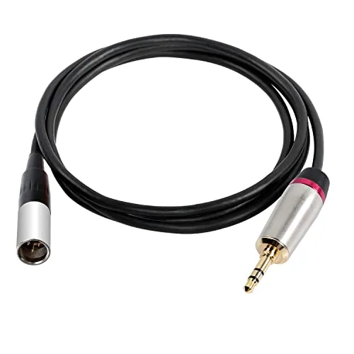 3,5 mm 1/8 auf Mini-XLR-Adapterkabel, 3,5 mm TRS Tereo Audio auf Mini XLR 3-poliger Stecker, Konverterkabel, 1 m