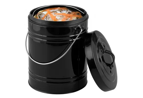 bremermann Biomülleimer 5 Liter mit Aktivkohlefilter in schwarz von Bremermann