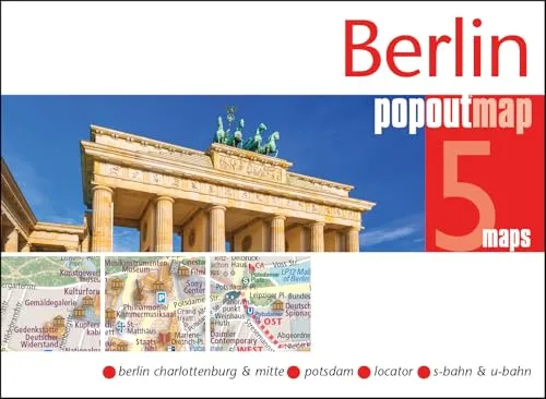 Berlin Double: Pocket sized, pop up map of Berlin city centre (PopOut Maps)