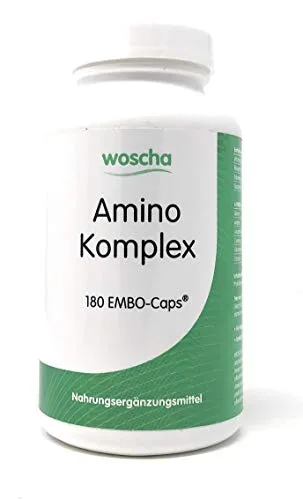Woscha Amino Komplex - 180 K-Caps - Aminosäuren für optimale Muskelregeneration, unterstützt den Muskelaufbau und die Leistungssteigerung.