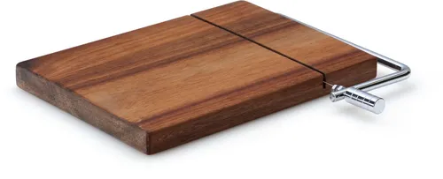 Continenta Käseschneider aus Akazie Kernholz - Hackbrett aus hochwertigem Akazie Kernholz mit justierbarem Draht für präzises Schneiden und einfacher Pflege – ideal für Käseliebhaber!