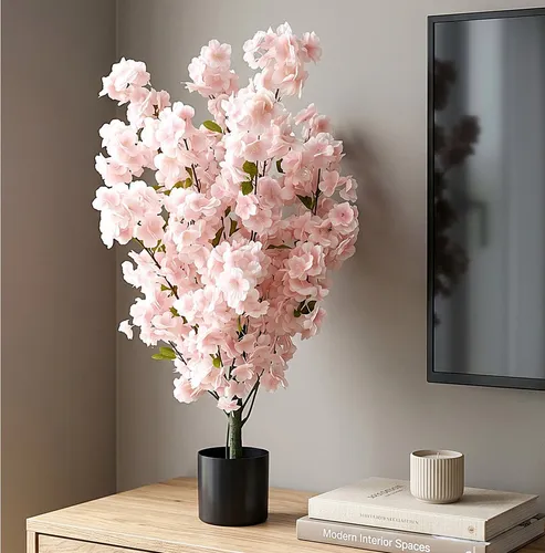 Künstlicher Kirschblütenbaum 80 cm - Rosa Kunstpflanze - Hochwertiger künstlicher Kirschblütenbaum, 80 cm hoch. Ideal für die stilvolle Dekoration in Innenräumen. Die lebensechten Blüten schaffen eine einladende Atmosphäre und sind pflegeleicht.