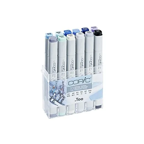 Copic Classic 12er Set Winterfarben - Schreibutensilien: Ideal für kreative Projekte, dieses Set bietet 12 perfekt abgestimmte Winterfarben, entwickelt von Design-Experten, um Ihre Farbpalette zu erweitern.