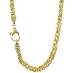 HOPLO Königskette Goldkette Königskette Halskette Breite 4,0 mm 60 cm 333-8 Karat Gold, Made in Germany goldfarben 60 cm Unisex