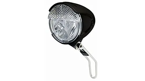 Trelock LS583 Bike-i Retro Scheinwerfer - 15 Lux, Schwarz - Fahrradbeleuchtung mit 15 Lux Helligkeit, ideal für sicheres Fahren bei Nacht und einfach an Dynamo montierbar.