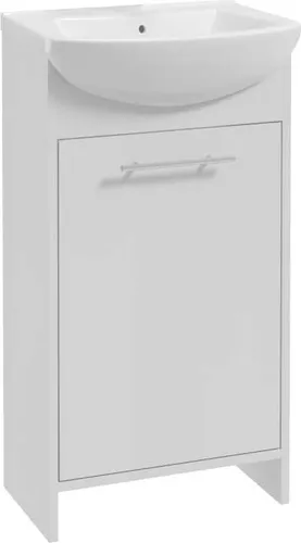 Badezimmerschrank mit Waschbecken, weiß, 84x45 cm, stehend, Frigo