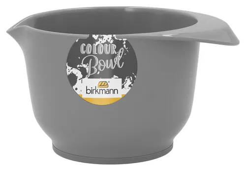 IRKMANN Rühr- und Servierschüssel, 0,5 Liter, grau, aus Melamin, standfest, kratzfest, BPA-frei, 708