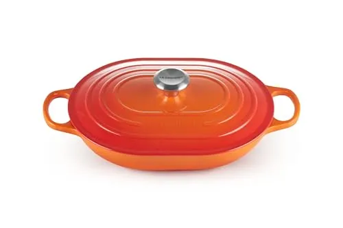 Le Creuset Oblong Signature 31 cm Ofenrot Bräter von Le Creuset
