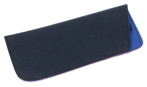 edles Einstecketui für Brillen in schwarz - blau