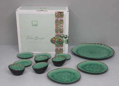 Sänger Servierplatten Set Palm Beach in grün von Sänger