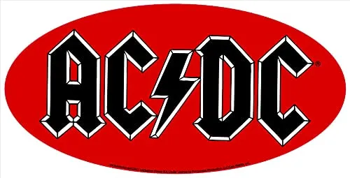 AC/DC Aufkleber Logo rot/schwarz Sticker Hardrock Metal Heavy Angus ca. 14,5x7 cm