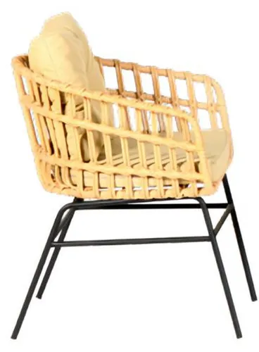 3tlg Garten Möbel Set Sofagarnitur mit Tisch und Sessel - Stilvolles Lounge Set für den Garten, bestehend aus Sofa, Sessel und Couchtisch. Hochwertiges Rattan in Beige, ideal für entspannte Stunden im Freien.