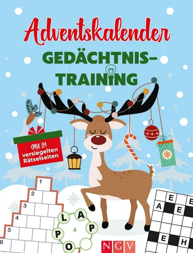 Adventskalender Gedächtnistraining - Spielen & Raten: 72 spannende Rätsel fördern spielerisch dein Gedächtnis, ideal für die Vorweihnachtszeit und eine kreative Geschenkidee!