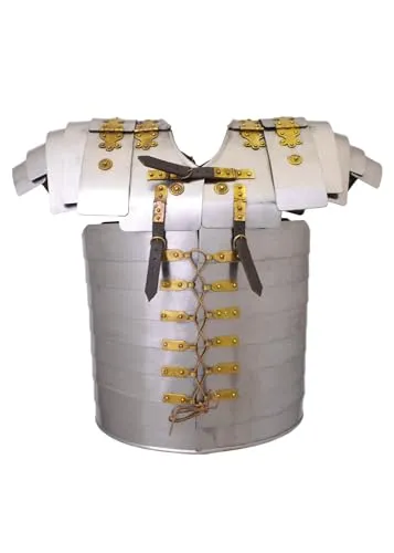 Lorica Segmentata, Typ Corbridge 'A' - Authentische Römische Ritterrüstung - Schilde: Hochwertige Rekonstruktion des römischen Schienenpanzers, ideal für LARP, Cosplay und Mittelalter-Events. Robustes Material und authentisches Design für echte Fans.