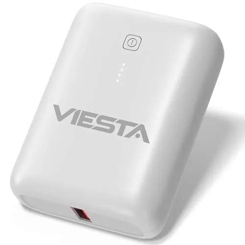 Powerbank Mini 9000 mAh USB-C Weiß – PD20 W Schnellladefunktion, Type-C Input/Output, USB & Type-C Ausgänge, LED-Batterieanzeige – Kompakte Battery Bank