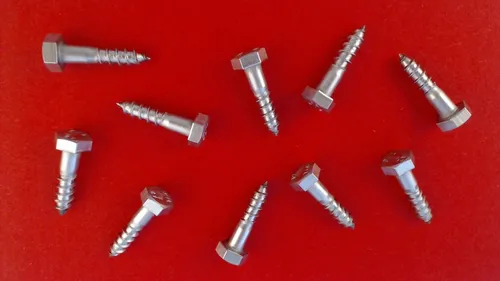 10X M6x25 Sechskant Holzschrauben DIN 571 Edelstahl A2 Schlüsselschrauben