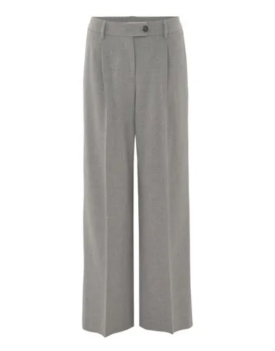 OPUS Damen Wide Leg Pants MORINA - Bundfaltenhose aus weichem Flanell, lässig stilvoll und perfekt für moderne Looks