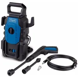 Scheppach Elektro-Hochdruckreiniger HPC1400 - Hochdruckreiniger mit 1400 Watt Motor und 110 bar Druck, perfekt für gründliche Reinigungsarbeiten im Außenbereich dank hoher Durchflussmenge von 390 L/min.