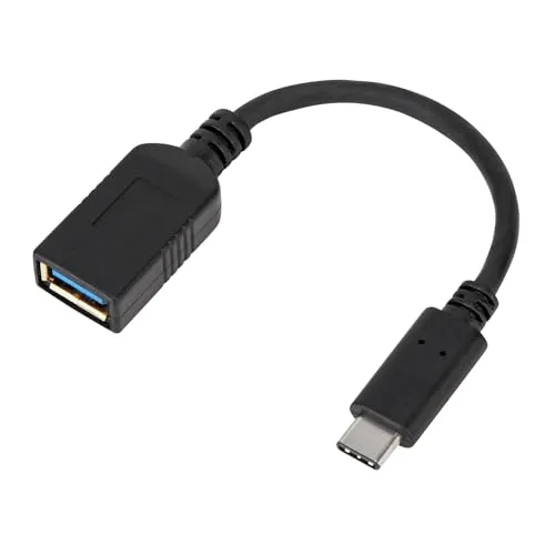 MMOBIEL USB C Adapter - TYP C auf USB-A Adapter kompatibel mit MacBook/Dell/Samsung/Huawei/iPhone 16, iPhone 15 und mehr - Type C Stecker auf USB A 3.0 Buchse - 15cm Kabel - Schwarz