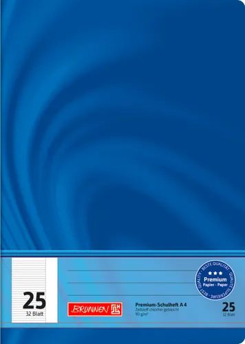 Brunnen Schulheft Vivendi A4, Lin. 25 , liniert mit Rand, 32 Blatt, 90 g/m²